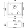 Мойка OMOIKIRI KASEN 48-26 INT GM вороненая сталь 4997058